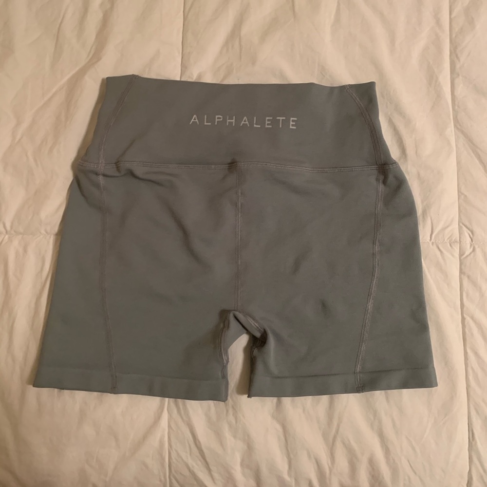 ALPHALETE GREY REVIVAL SHORTS - L